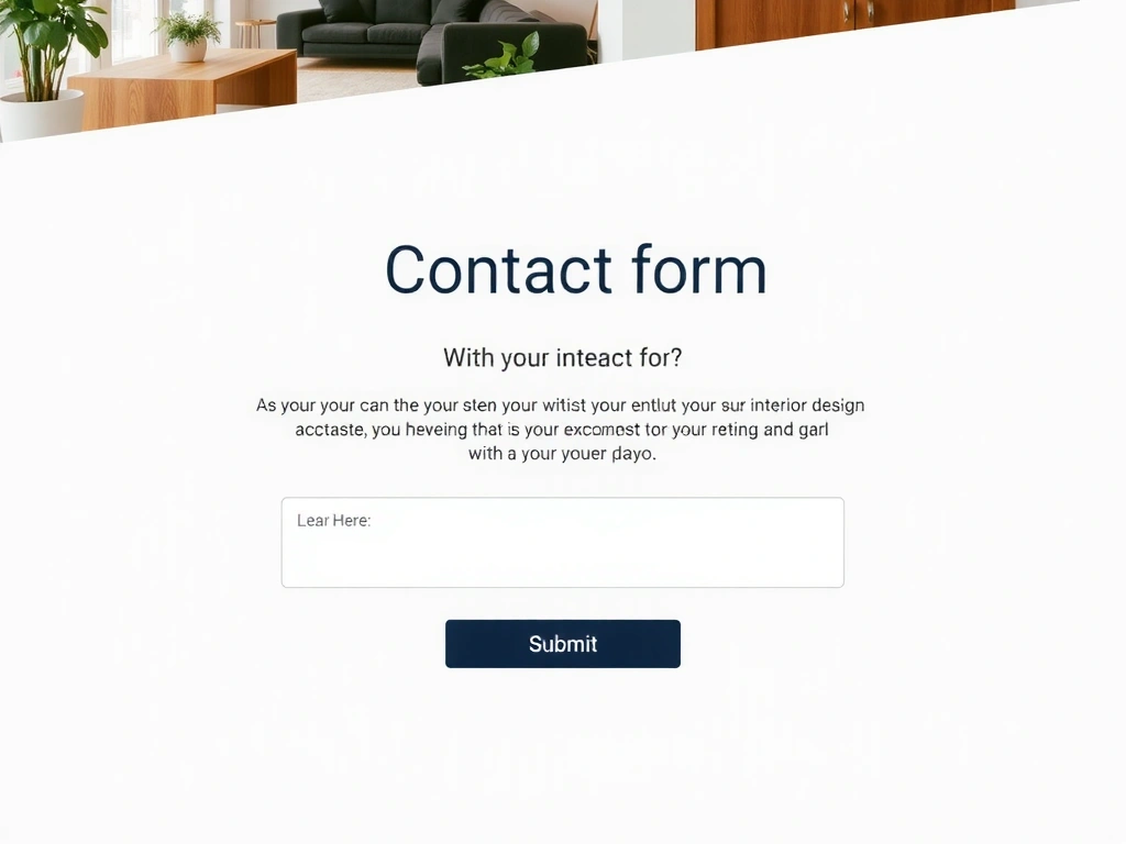 Close-up of the contact form on the TransForm Design website, emphasizing user-friendliness.