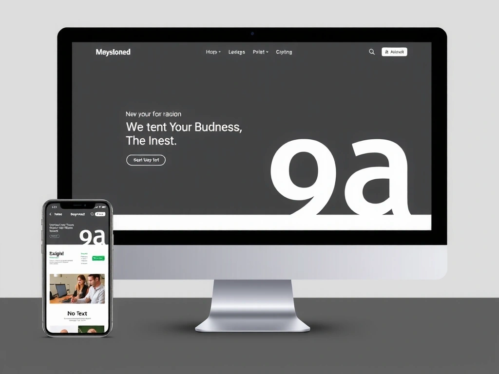 Custom web design concept on modern desktop and mobile screens